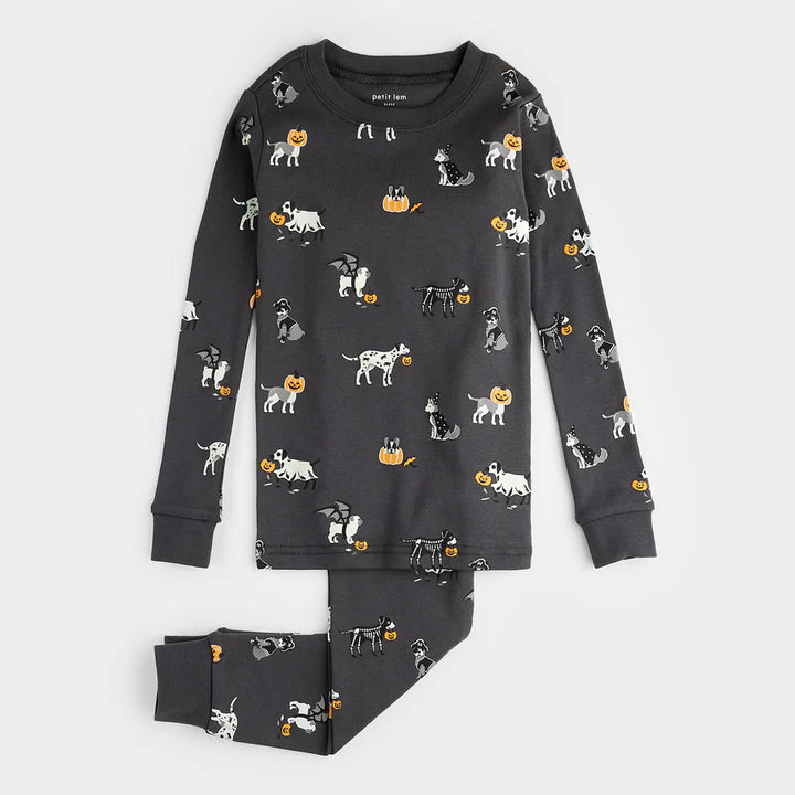 HOWL-OWEEN PRINT ON ASPHALT PJ SET