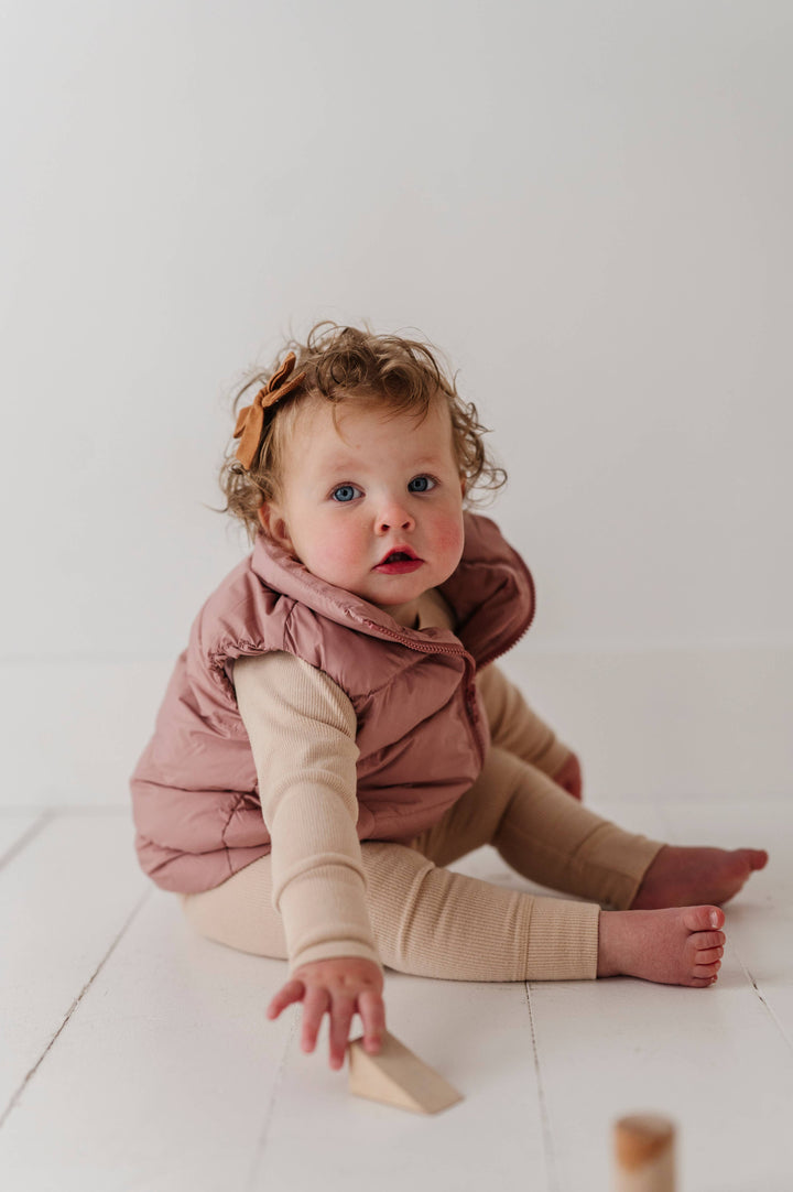 Puffer Vest in Charm Pink