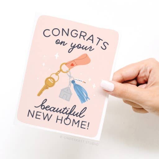 Congrats on Your Beautiful New Home Keychain Greeting Card