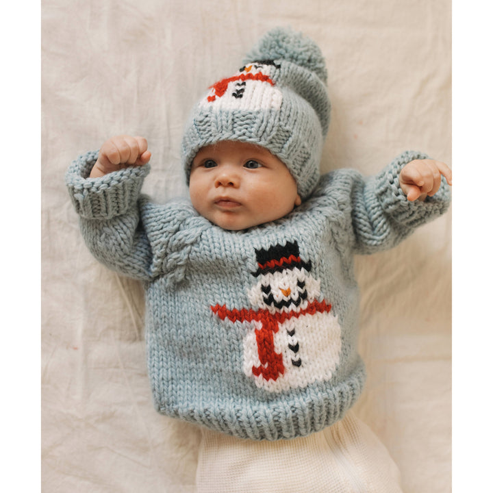 Frosty Snowman Surf Blue Beanie