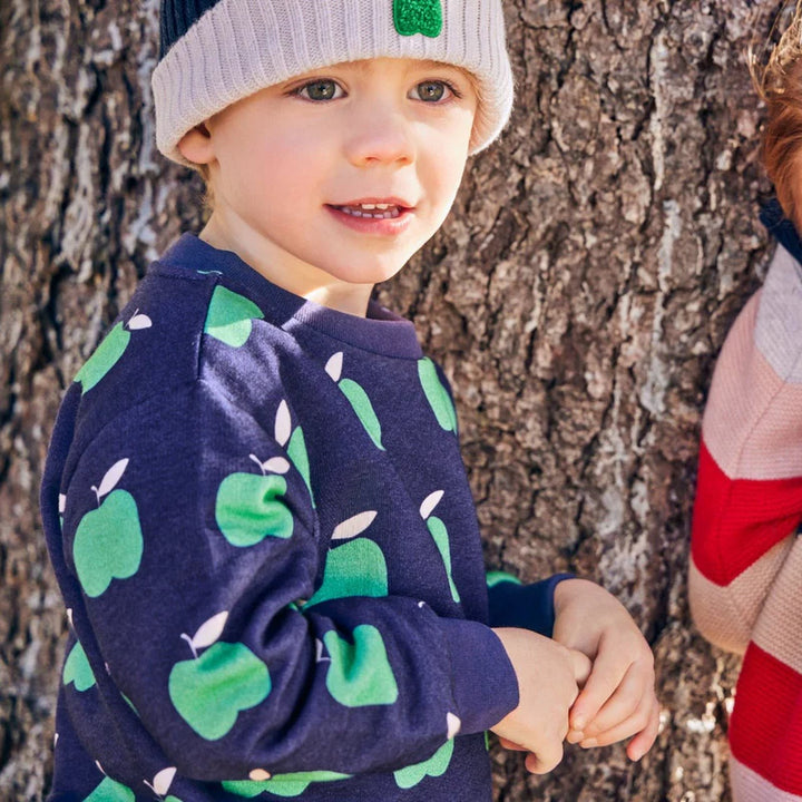 Recycled Cotton Green Apple Kids Sweatshirt