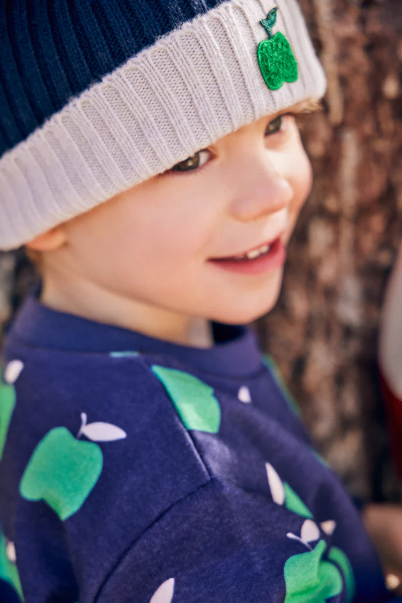 Recycled Cotton Green Apple Kids Sweatshirt