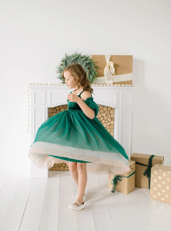 Everly Dress in Wintergreen