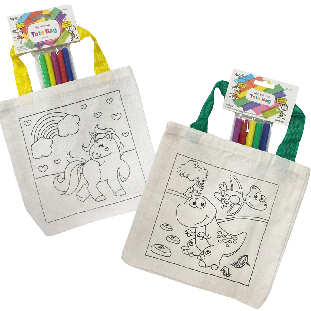 Tote Bag Coloring Kit : Dinosaur