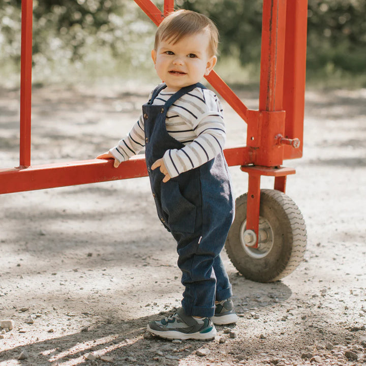 BLUEBERRY CORDUROY OVERALL SET