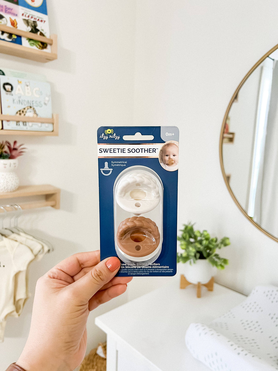 Sweetie Soother™ Pacifier Sets : Apricot + Terracotta Braids