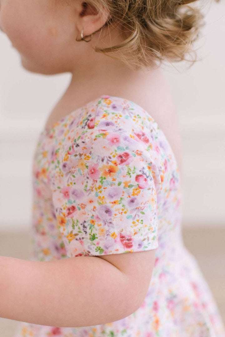 Leotard Skirted Leo in Watercolor Bloom 