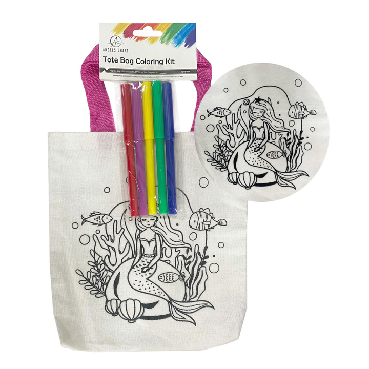 Tote Bag Coloring Kit Shark