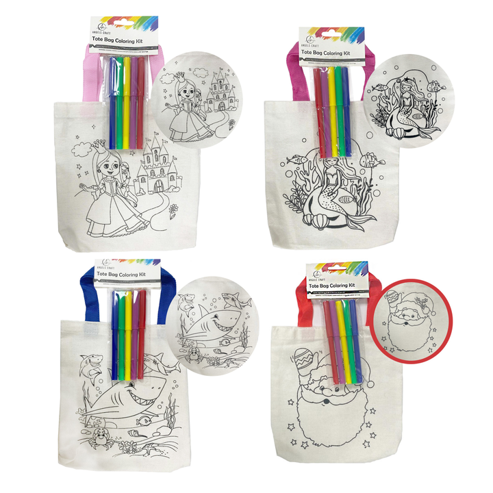 Tote Bag Coloring Kit Princess