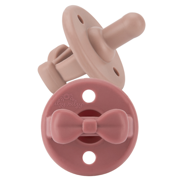 Sweetie Soother™ Pacifier Sets : Apricot + Terracotta Braids