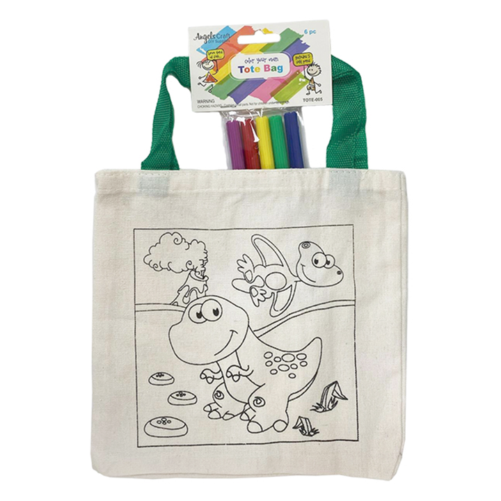 Tote Bag Coloring Kit : Dinosaur