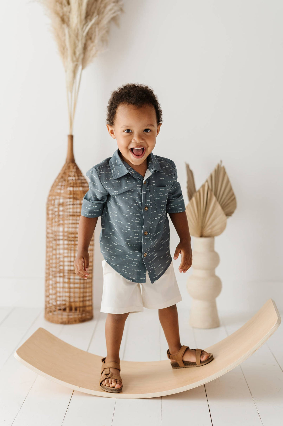 Boy's Dressy Shorts in Off-White