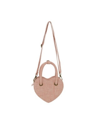 HEART PURSE || POPPY GINGHAM