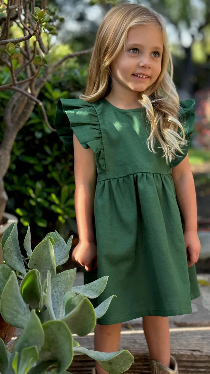 The Holly Dress - Forest Green