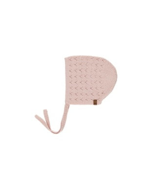 POINTELLE KNIT BONNET || BUBBLEGUM