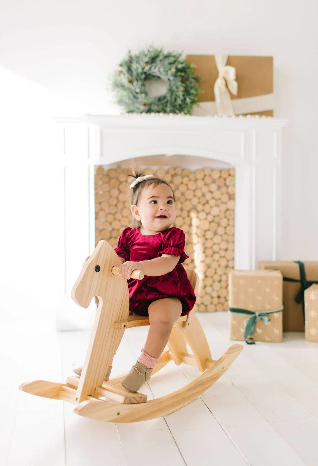 Quinn Romper in Crushed Cranberry Velvet