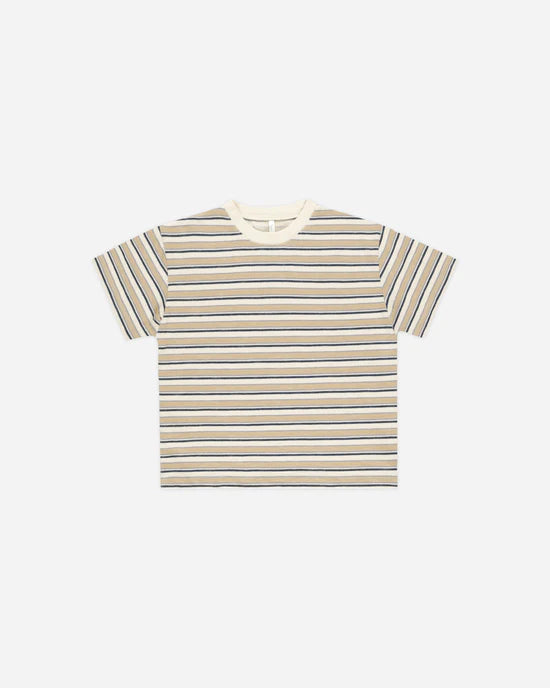 Relaxed Tee - Blue Vintage Stripe