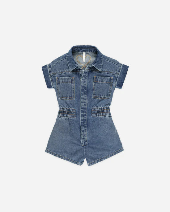 Indigo Utility Romper