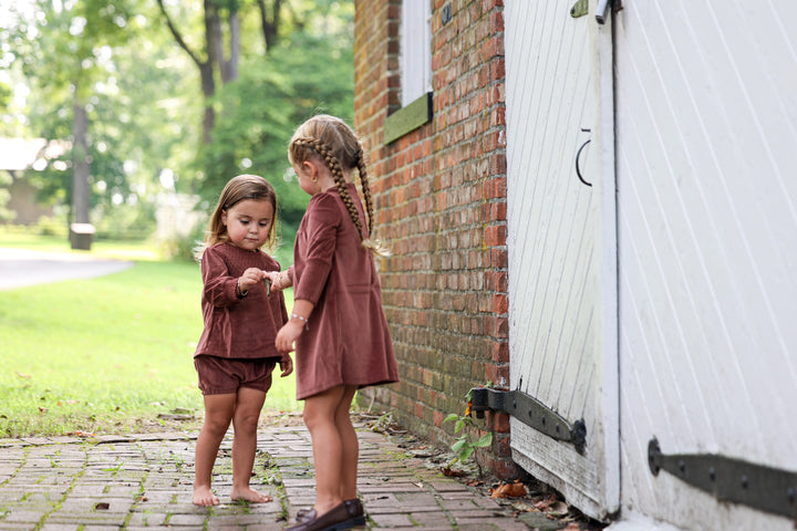 Royal Velvet Girls Set in Mauve