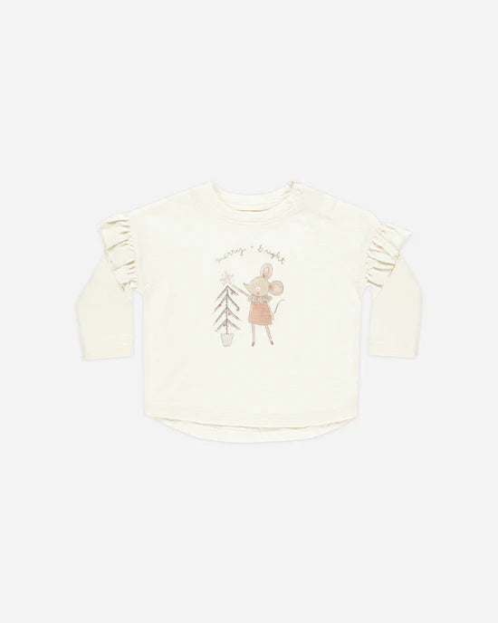 Ruffle LS Tee - Mouse