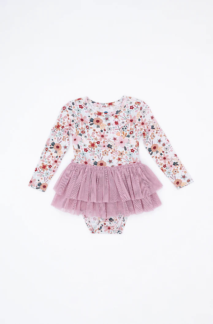 Tulle Skirted Bamboo Bodysuit - Blossom