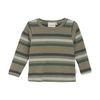 T-SHIRT LS Y/D RIB-Sea Spray