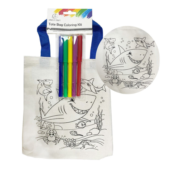 Tote Bag Coloring Kit Mermaid