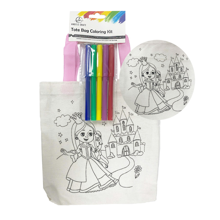 Tote Bag Coloring Kit Princess