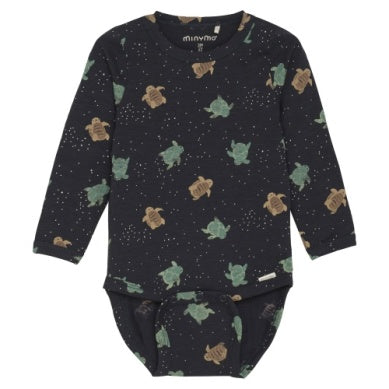 BODY LS AOP-Dark Navy Turtle print