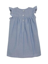 Chambray Dot Dress - Blue Denim