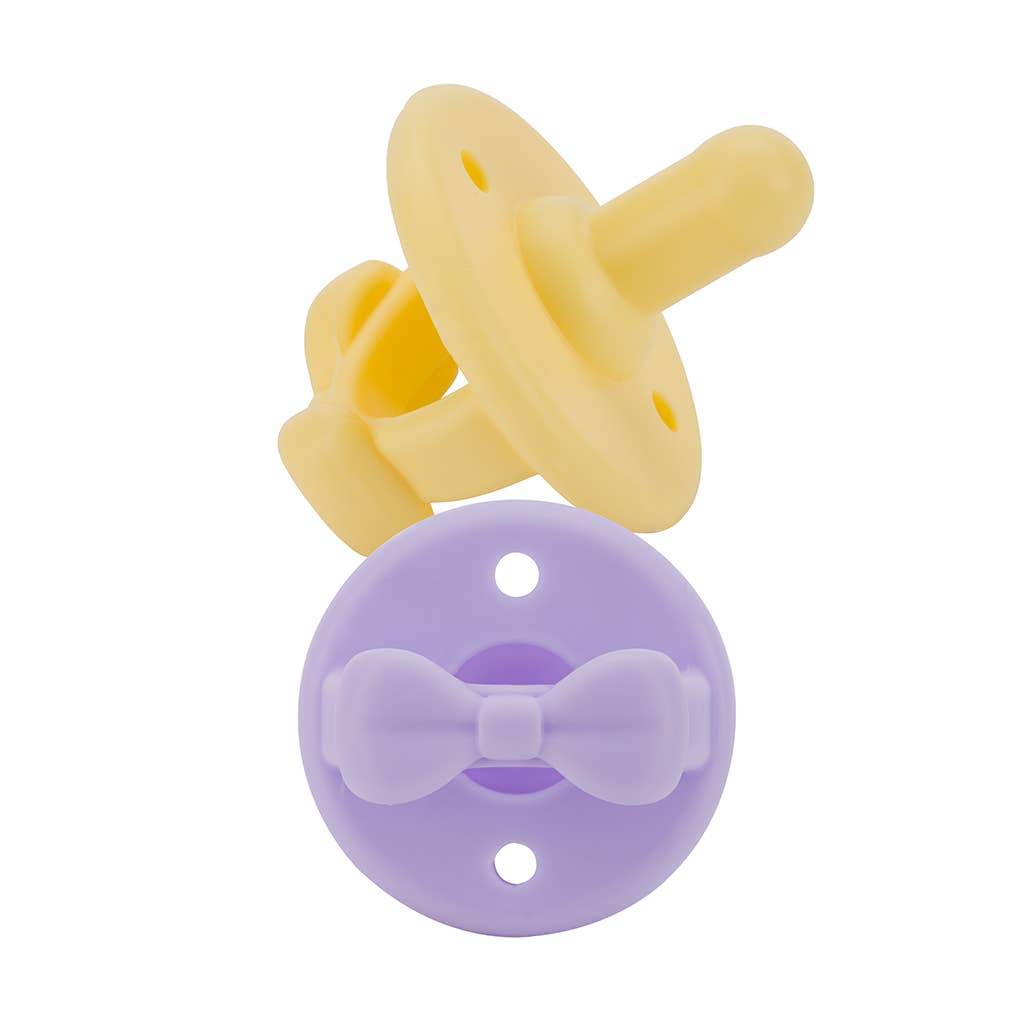 Sweetie Soother™ Pacifier Sets : Apricot + Terracotta Braids