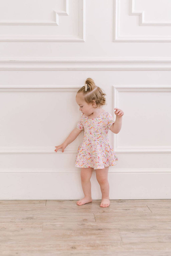 Leotard Skirted Leo in Watercolor Bloom 