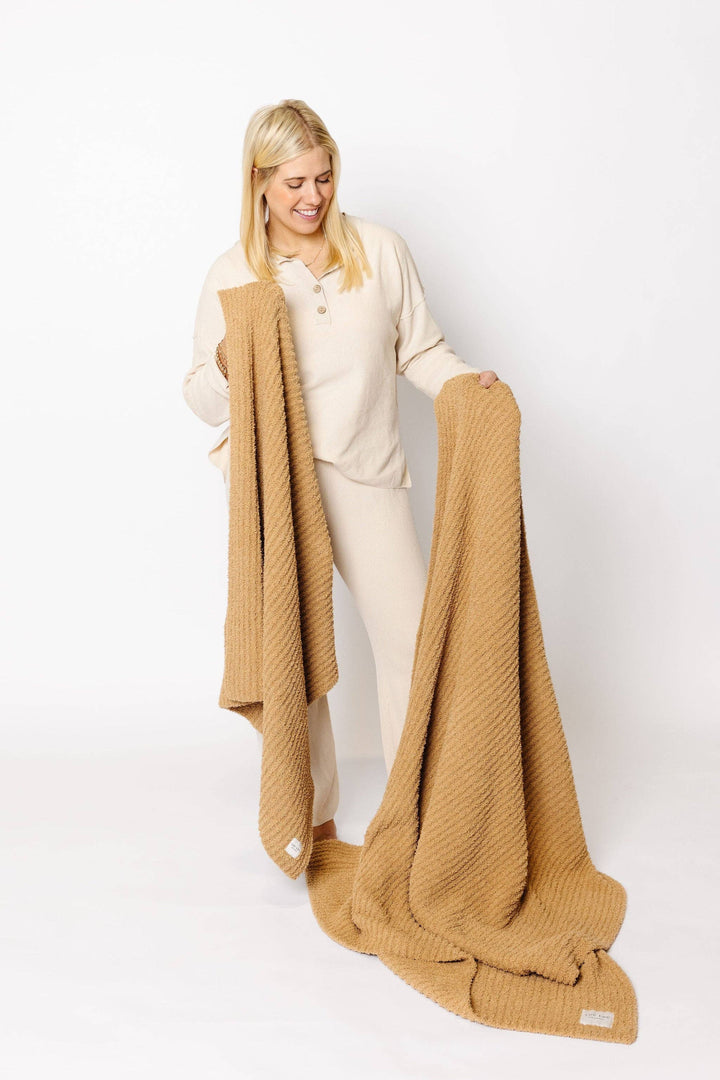 Chenille Blanket - Tan