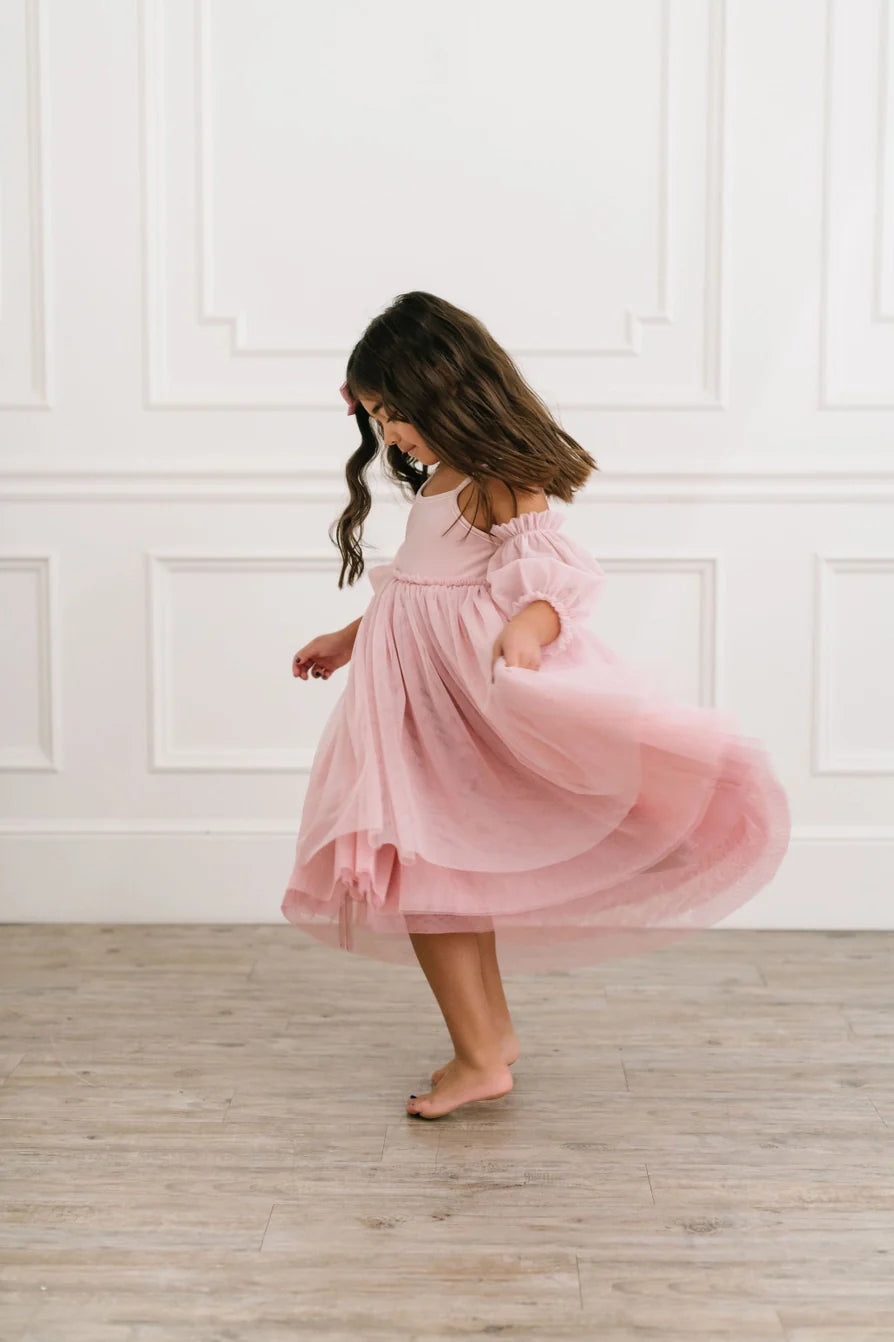 Everly Dress in Pink Rose Ombre