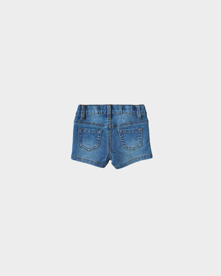 Girl's Denim Shorts in Mid Blue Wash
