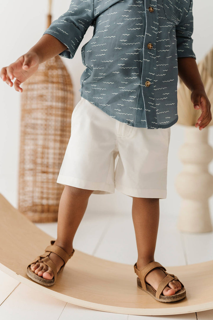 Boy's Dressy Shorts in Off-White