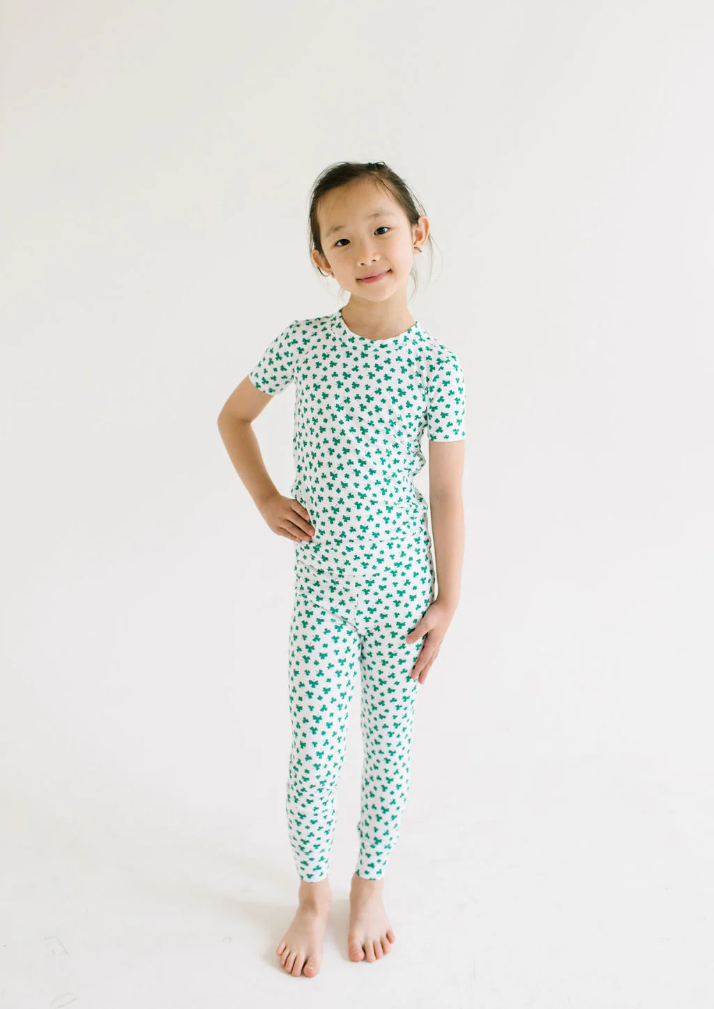 S/S Bamboo PJ's in Shamrock