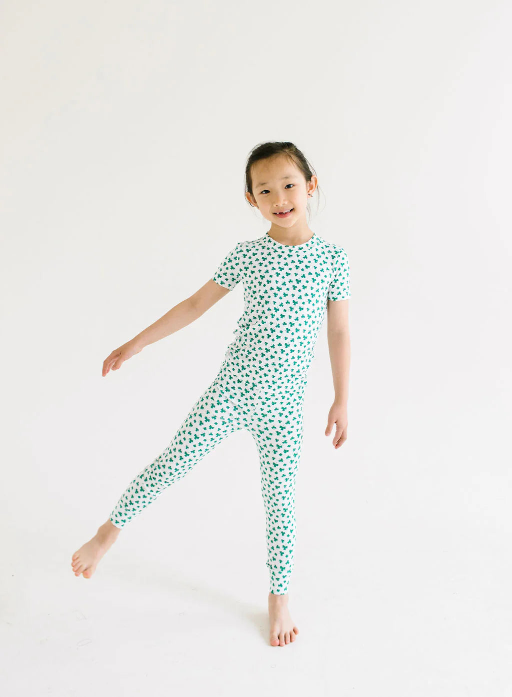 S/S Bamboo PJ's in Shamrock