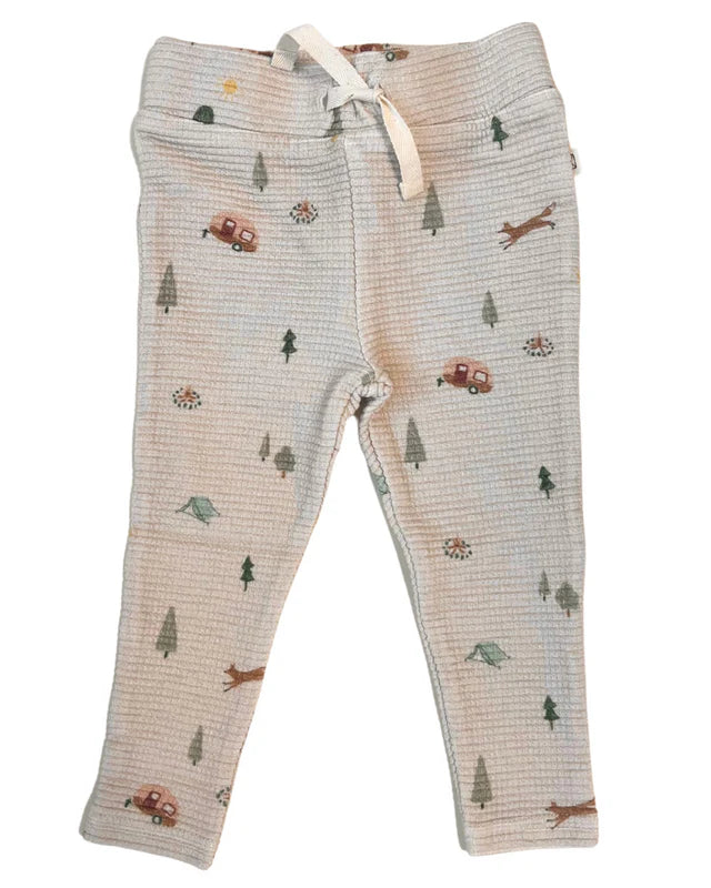 Organic Cotton Waffle Leggings in Camping