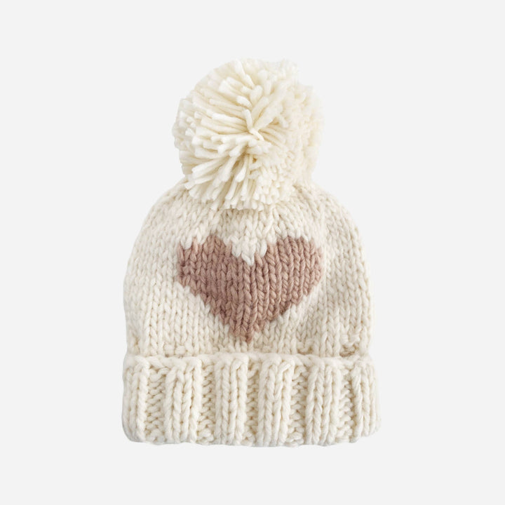 Heart Beanie, Blush Hat