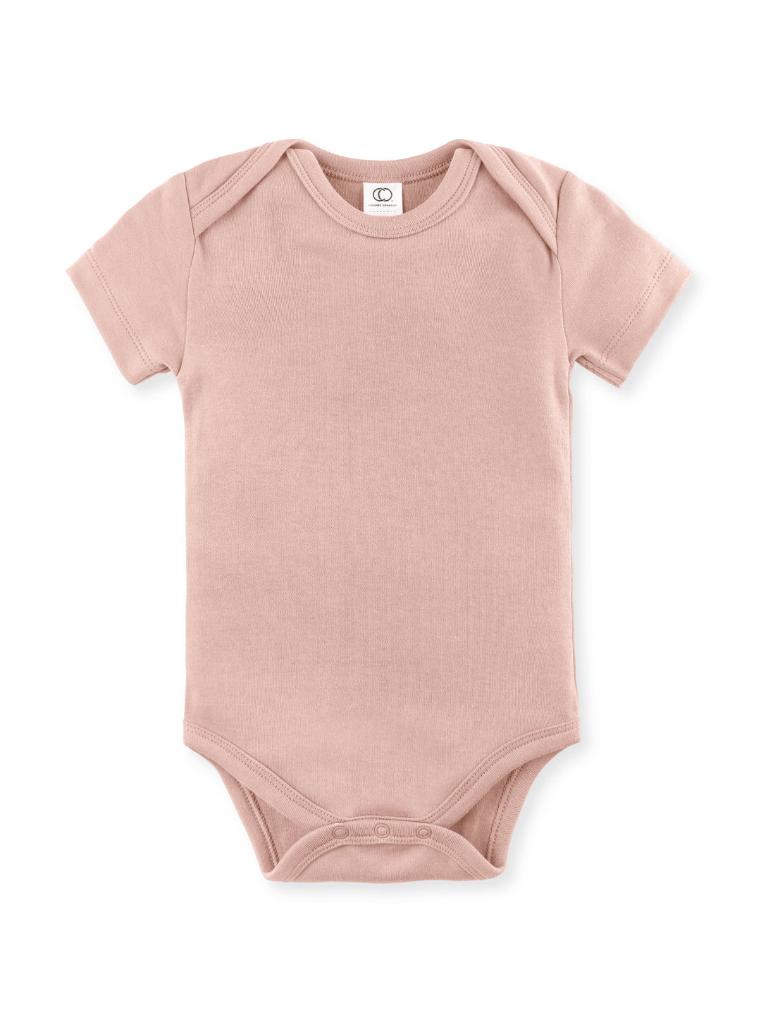 Organic Baby Short Sleeve Classic Bodysuit-Blush